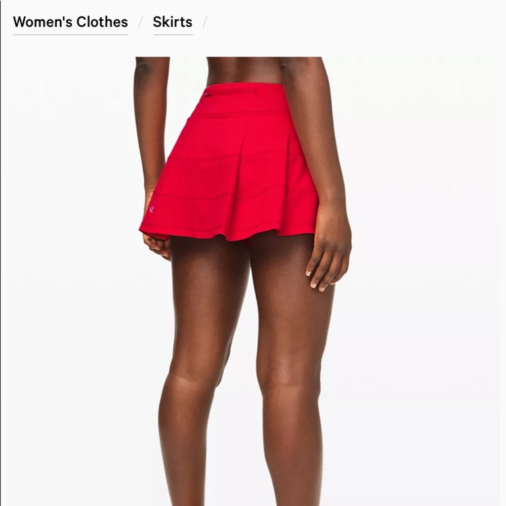Lululemon Pace Rival Skirt. Mid Rise 15” long, 3.5” liner length. Red. NWT